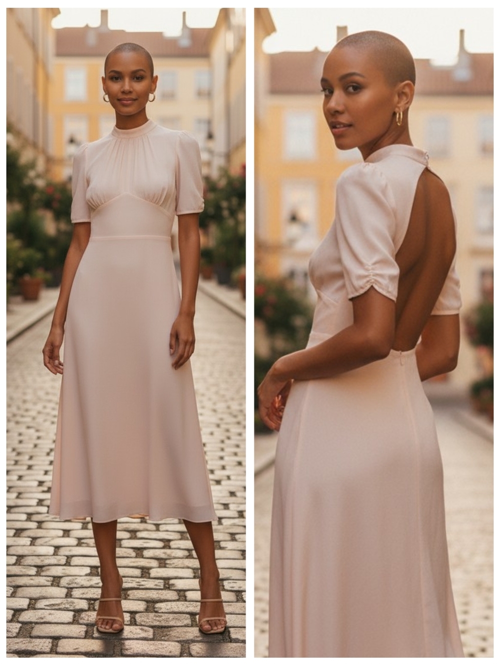 Reformation Dusk Crystal Pink Dress